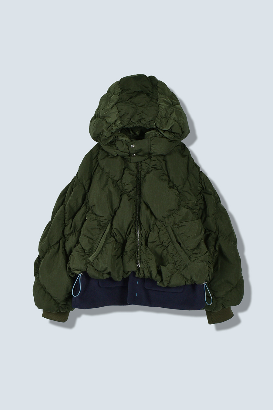 SHIRRING LAYERED DOWN CT