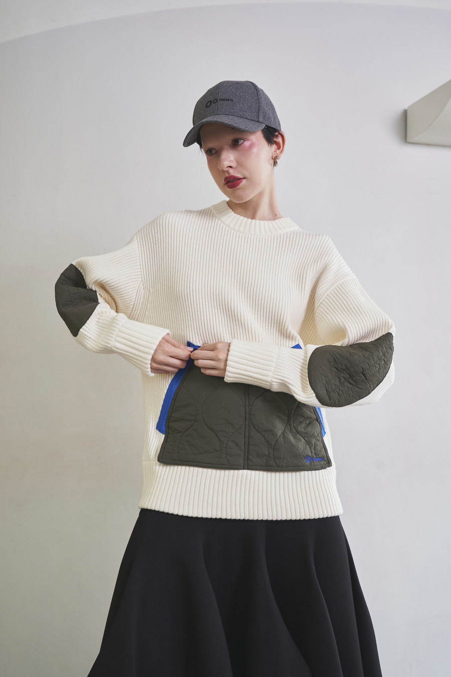 QUILTING DOCKING KNIT TOP