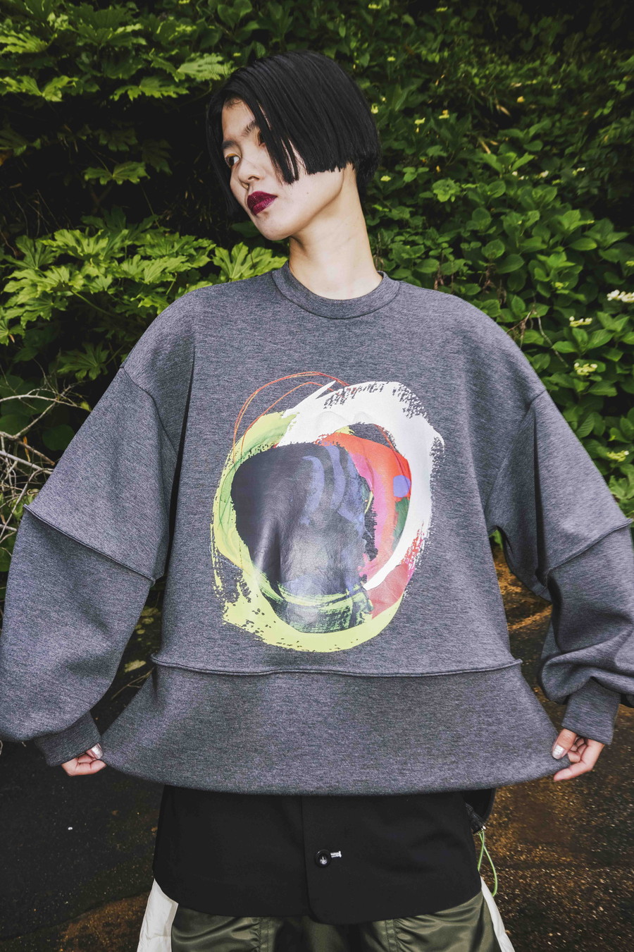 CIRCLE PAINT SWEAT TOP