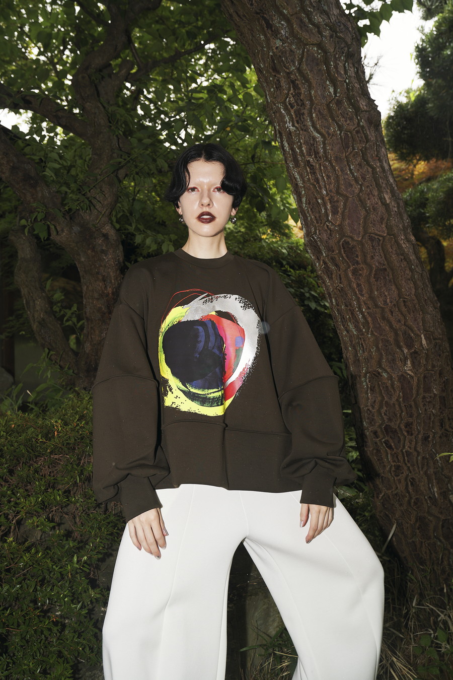 CIRCLE PAINT SWEAT TOP