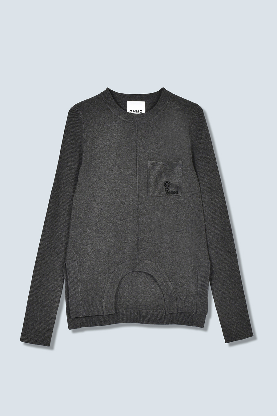 CRCLE CUT CREW NECK KT TOP