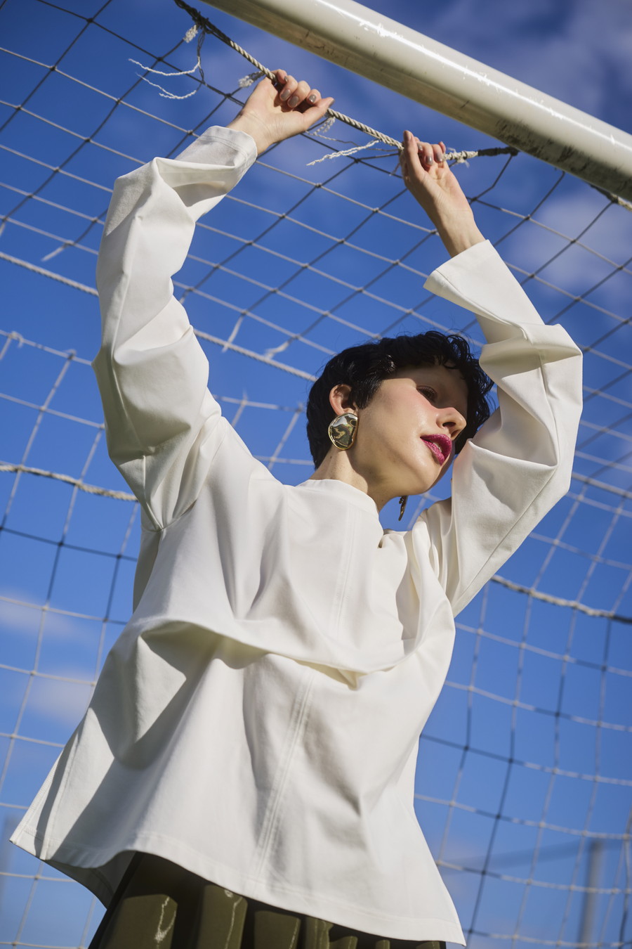 TUCK LONG SLEEVE TOP