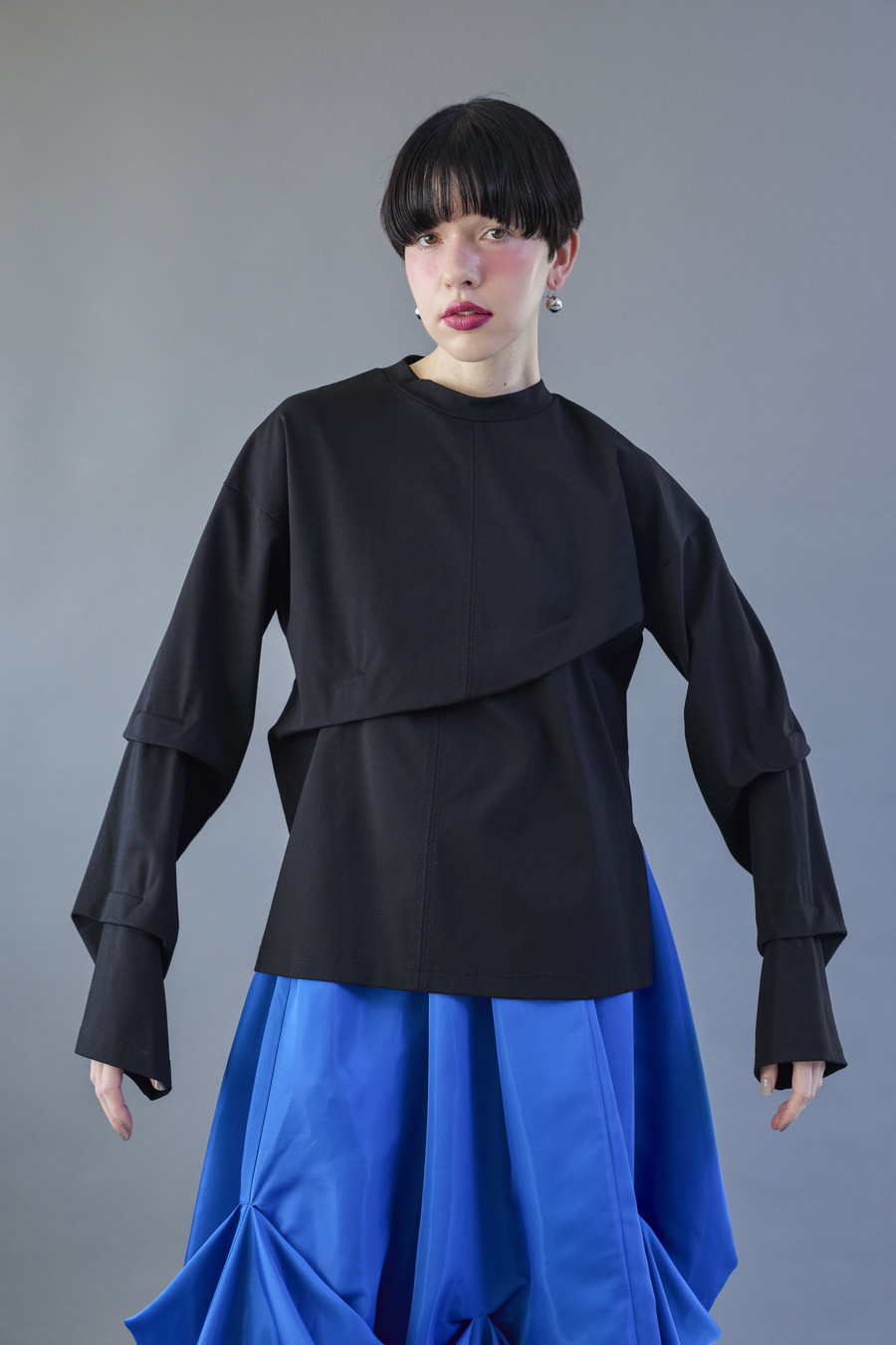 TUCK LONG SLEEVE TOP