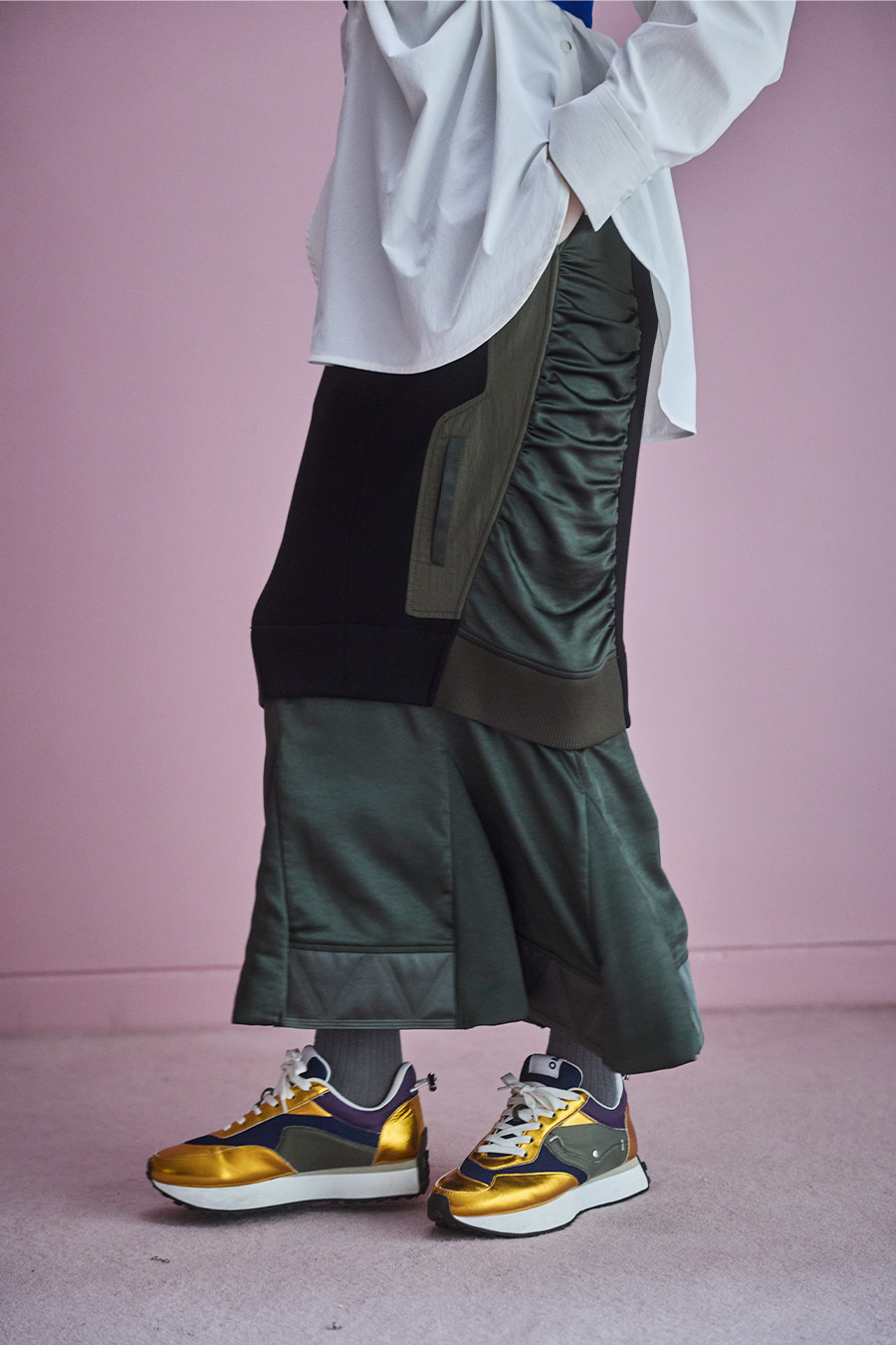 SATIN LAYERED CUT SK