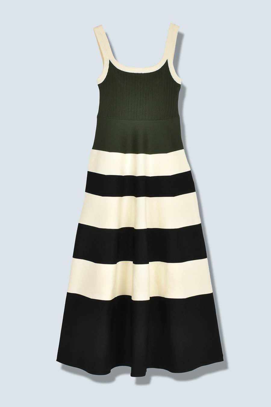 BODER KNIT SQUARE TANK OP