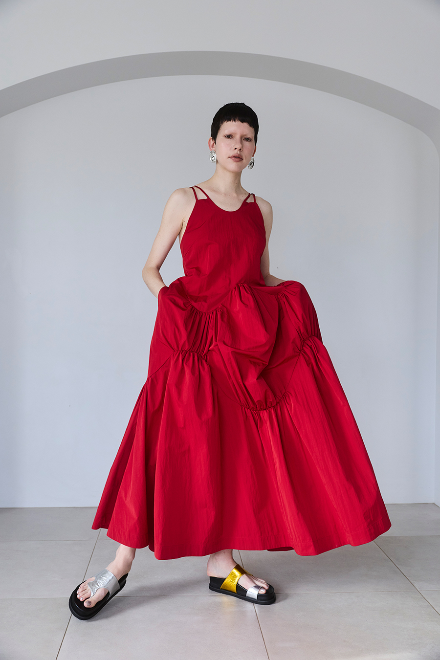 SWELL GATHER CAMI OP