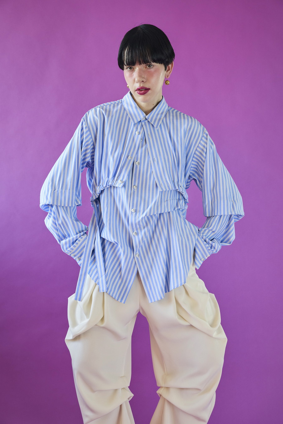 2WAY TUCK LAYERED SHIRT