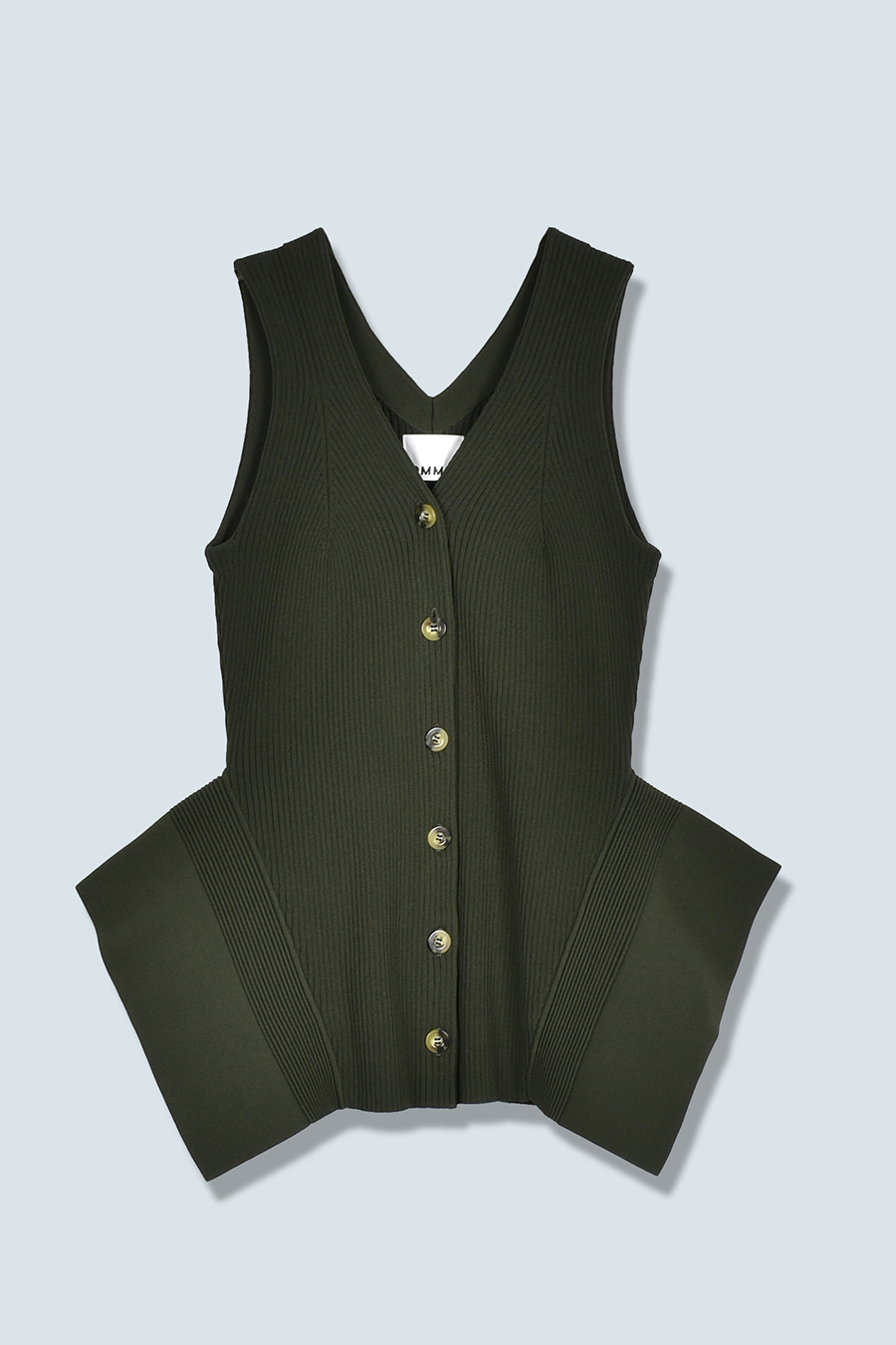 SIDE FLARE V NECK KNIT VEST