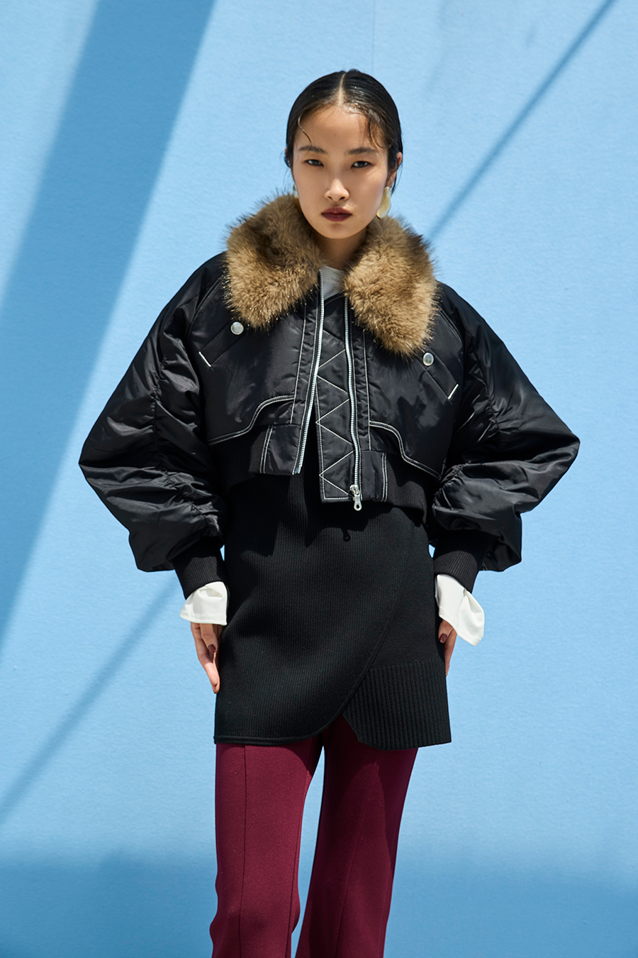 FUR COLLAR SHORT MA-1