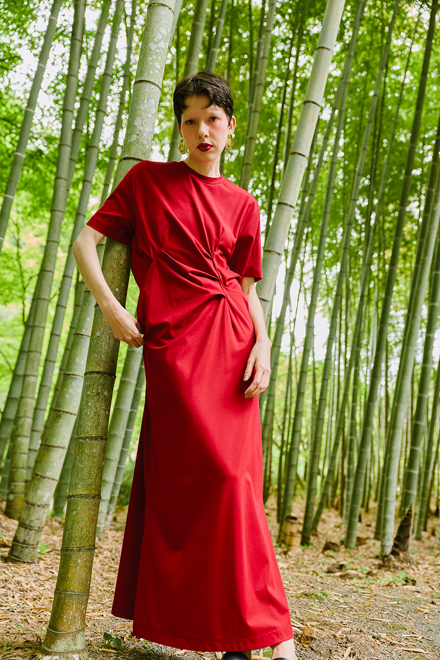 LINE SLIT TUCK H/S OP