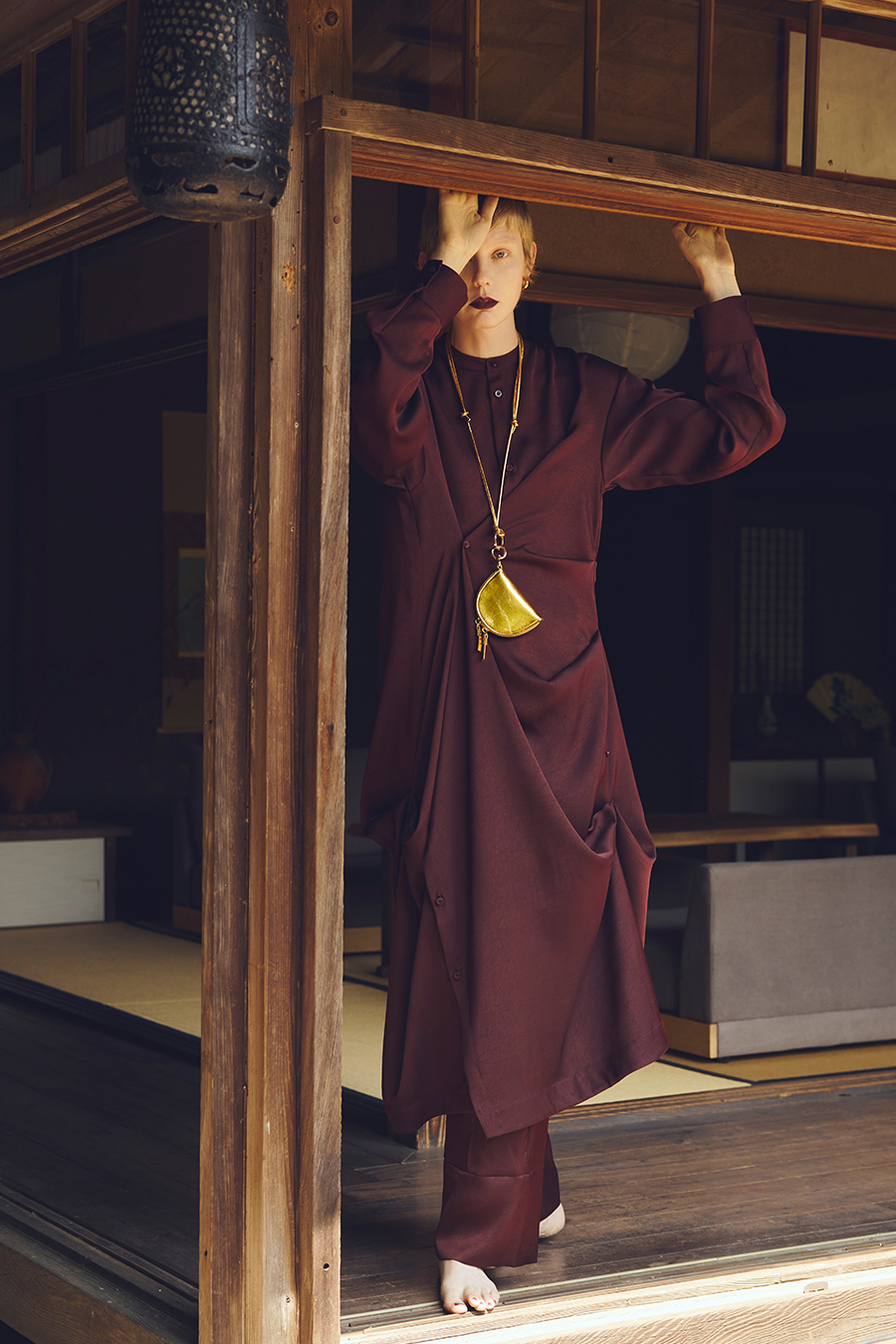 TUCK DRAPE SHIRT OP