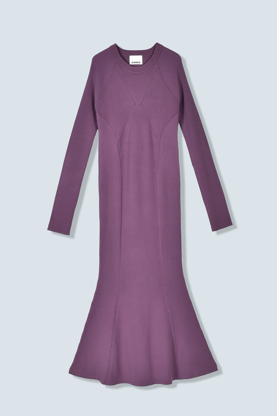 CURVE RIB KNIT OP