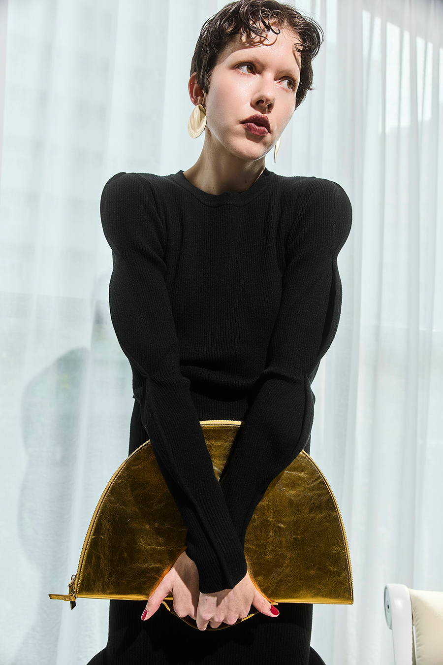 SCALLOP KNIT TOP