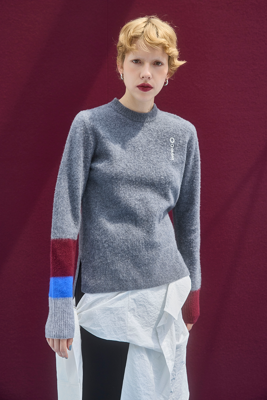 BLOCKING WOOL KNIT TOP