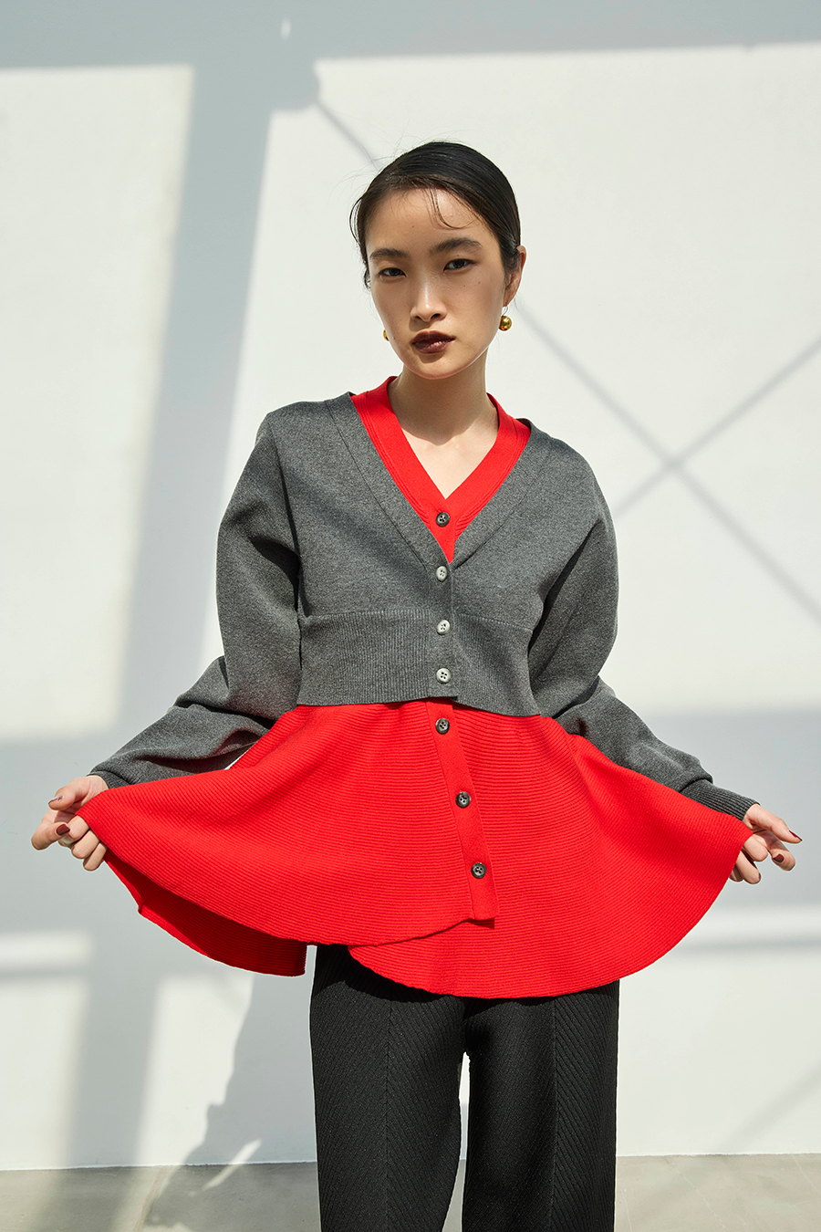 LAYERED FLARE KNIT CD