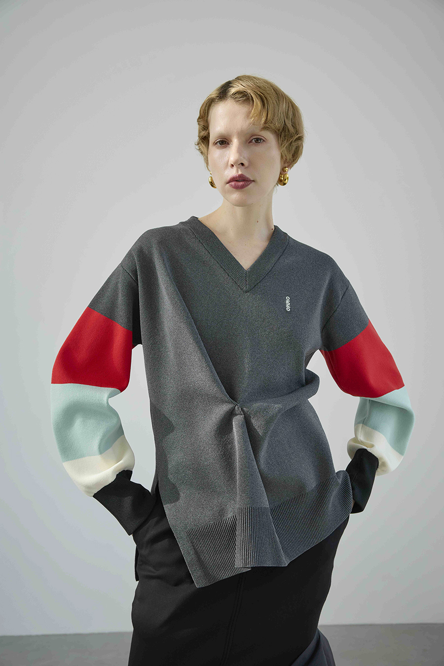 BIG TUCK V NECK KT TOP
